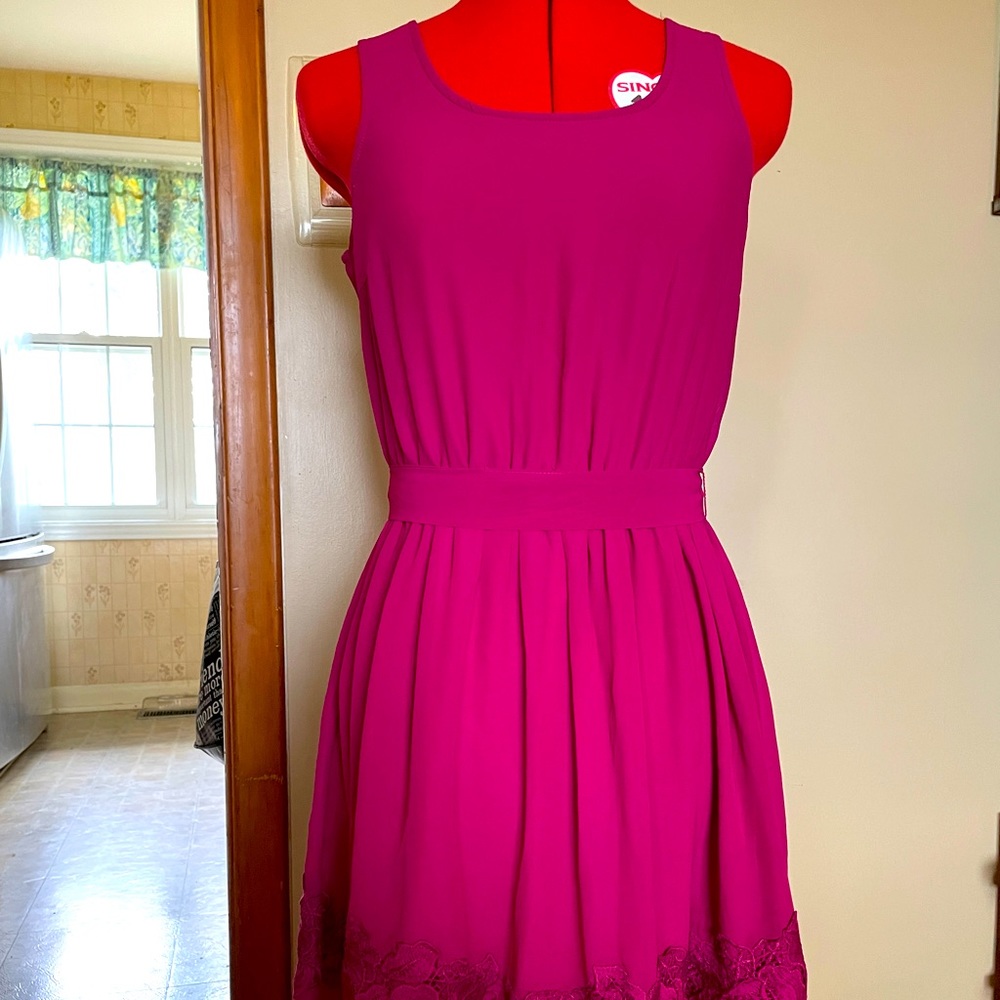 Pink knee length dress